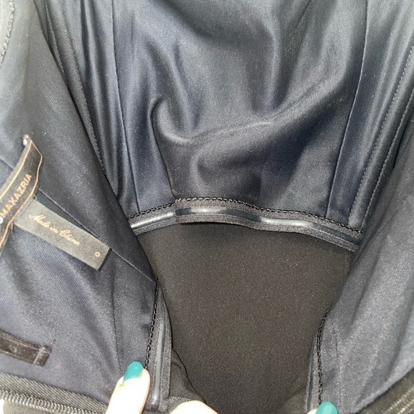 BCBGMaxAzria Black Corset Strapless Faux Leather Maxi Dress Size 0 - Picture 8 of 11